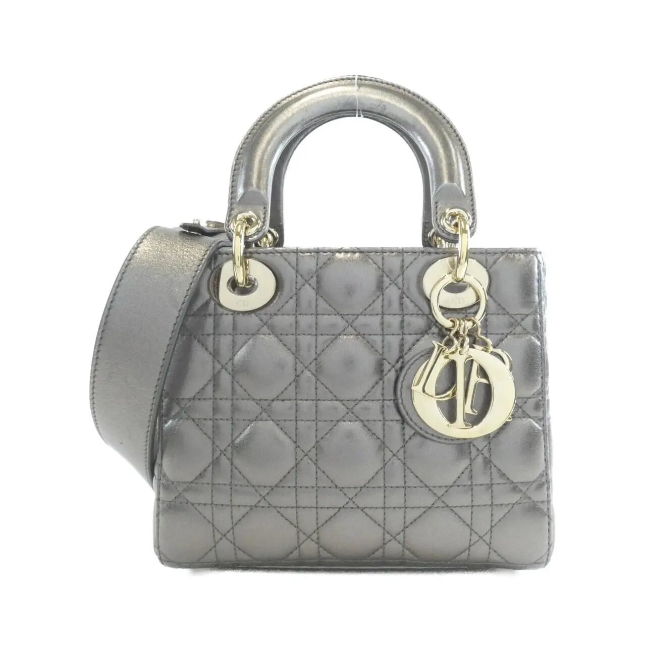 Pre-owned Dior Calfskin Shoulder Bags Christian My ABCDior Lady Small Calf Handbag