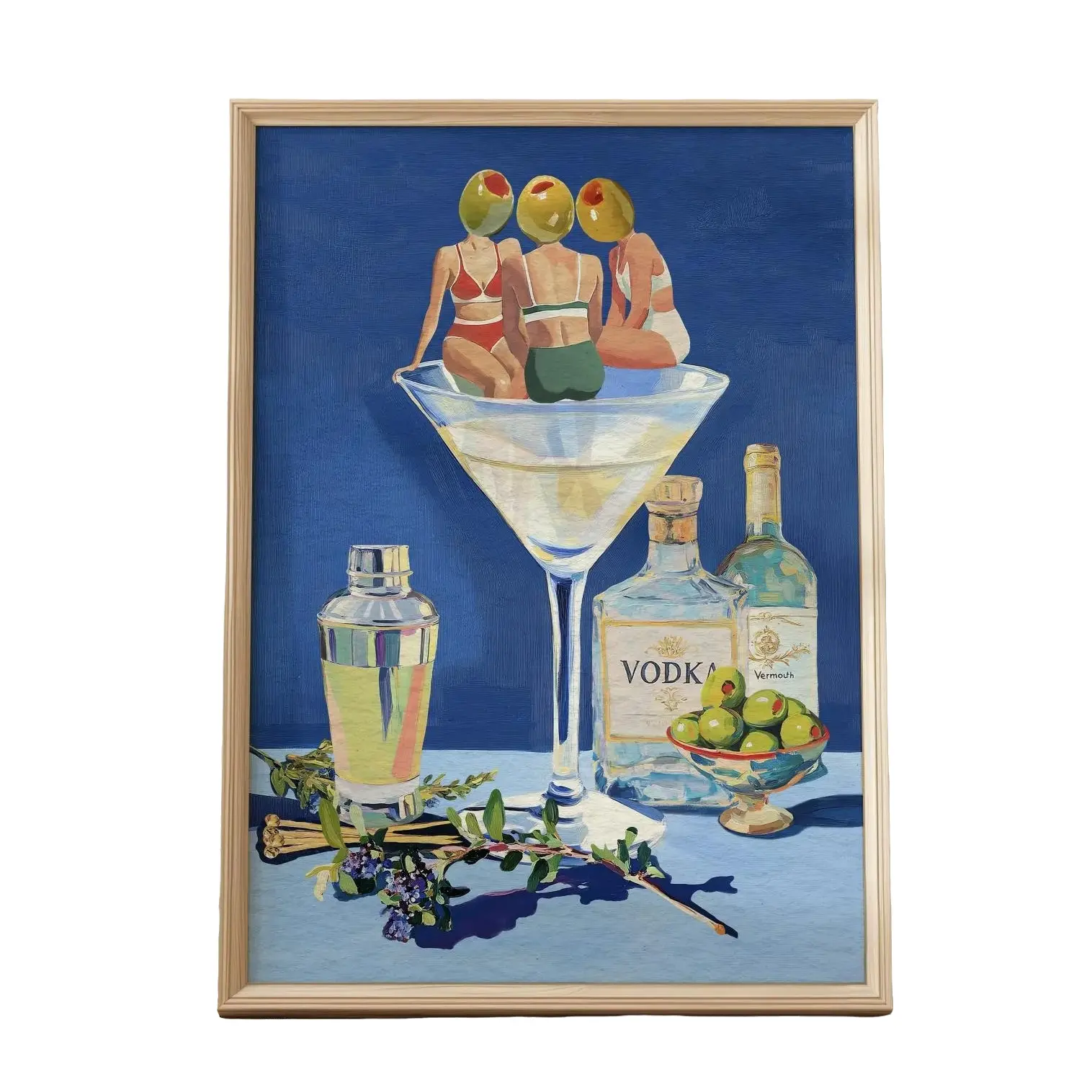 1pc Vintage Dirty Martini Bar Poster, Retro Cocktail Wall Art for Home Bar and Kitchen Decor, Unframed High Quality Vibrant Print Decoration