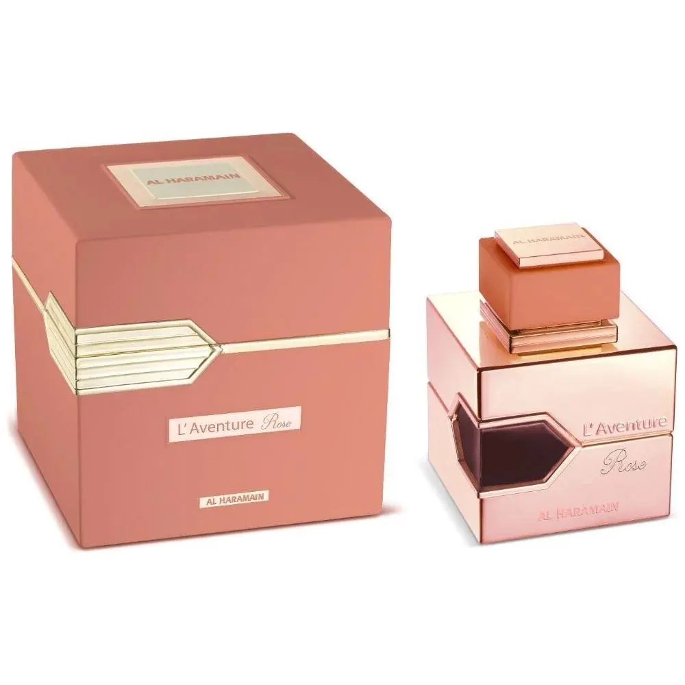 AL HARAMAIN L'Aventure Rose Eau de Parfum for Women, Arabian Amber Floral Fragrance with Rose & Jasmine Notes, EDP Spray - 100ml (3.3oz), Arabian Ethnic Fragrance, Edp Fragranced Perfume