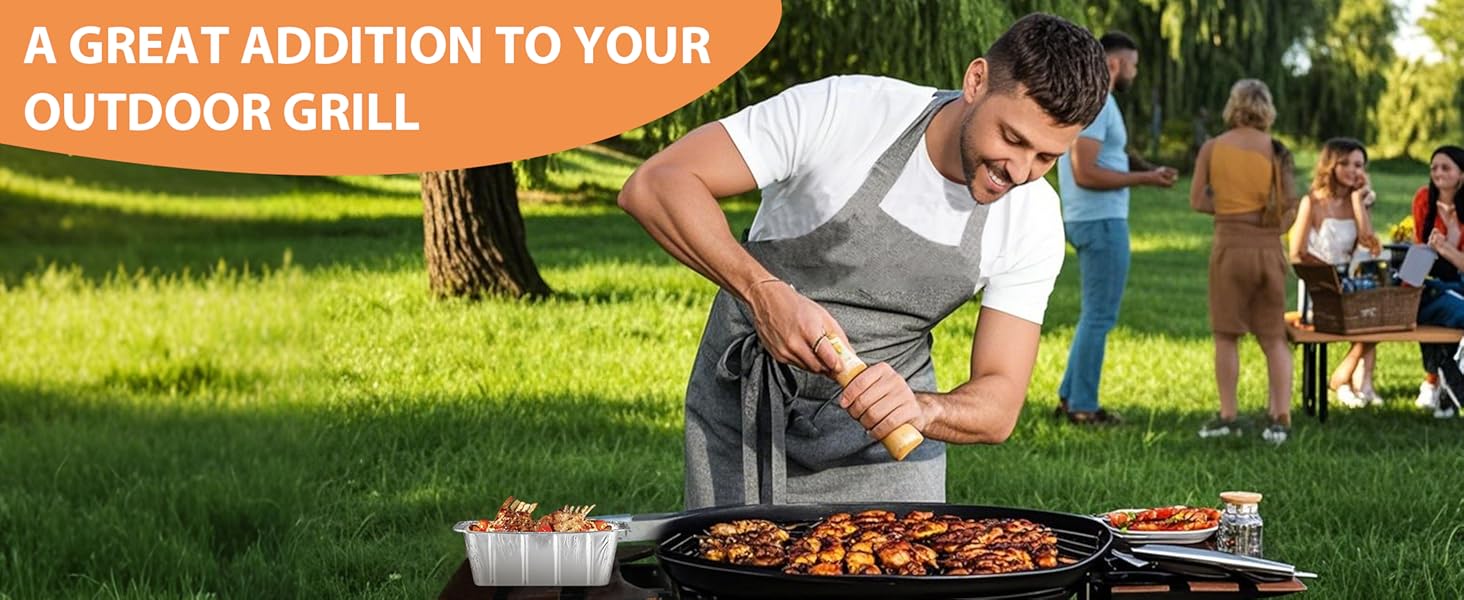 100 Pack Blackstone Griddle Accessories Grease Catcher Cup Liners, Aluminum Foil Drip Pan Disposable for 17" 22" 28" 36" Blackstone Griddle Drip Tray Holder Grill Rear Grease Cup Liners