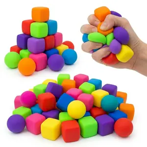 5/10/20/30 Pack Stress Cube,High Density Cube Fidget Toy, Stress Relief with Slow Rising Sensory Squishy Toys for Kids Adults, Birthday Gifts, Party Favors, Classroom Prizes for Boys Girls, Butter Stick Squishy