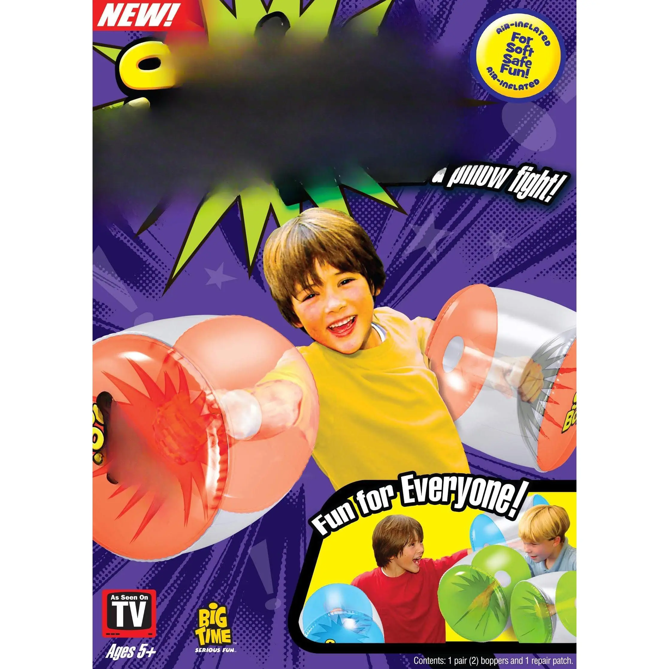 Inflatable Boxing Pillows - One Pair Boppers - Clear  Box And Bop Durable Vinyl Active Outlet That In Agility Balance Coordination Safe Fun Indoor Or Out Great Gift