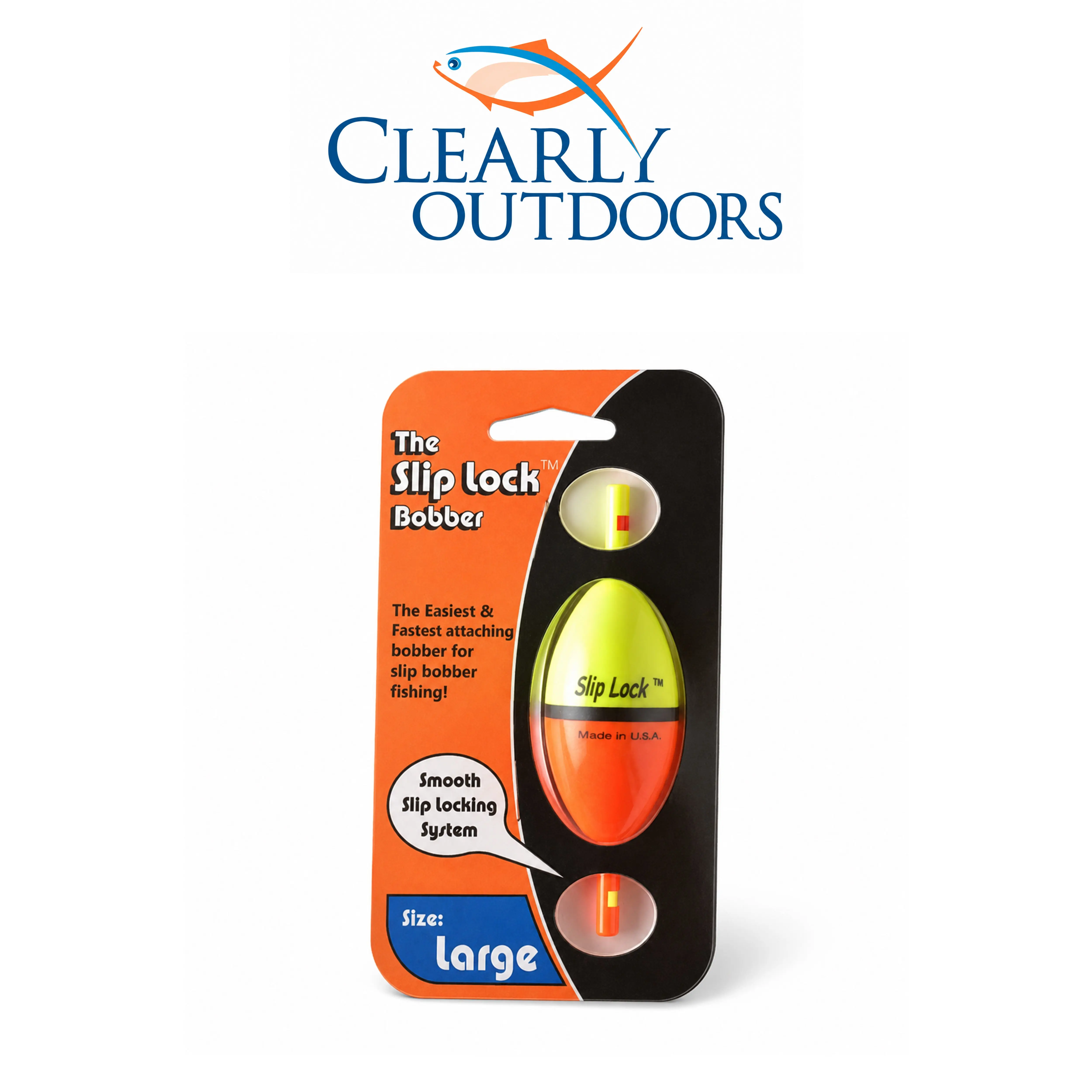 Clearly Outdoors Slip Lock Bobber – Mini, Small, Medium & Large