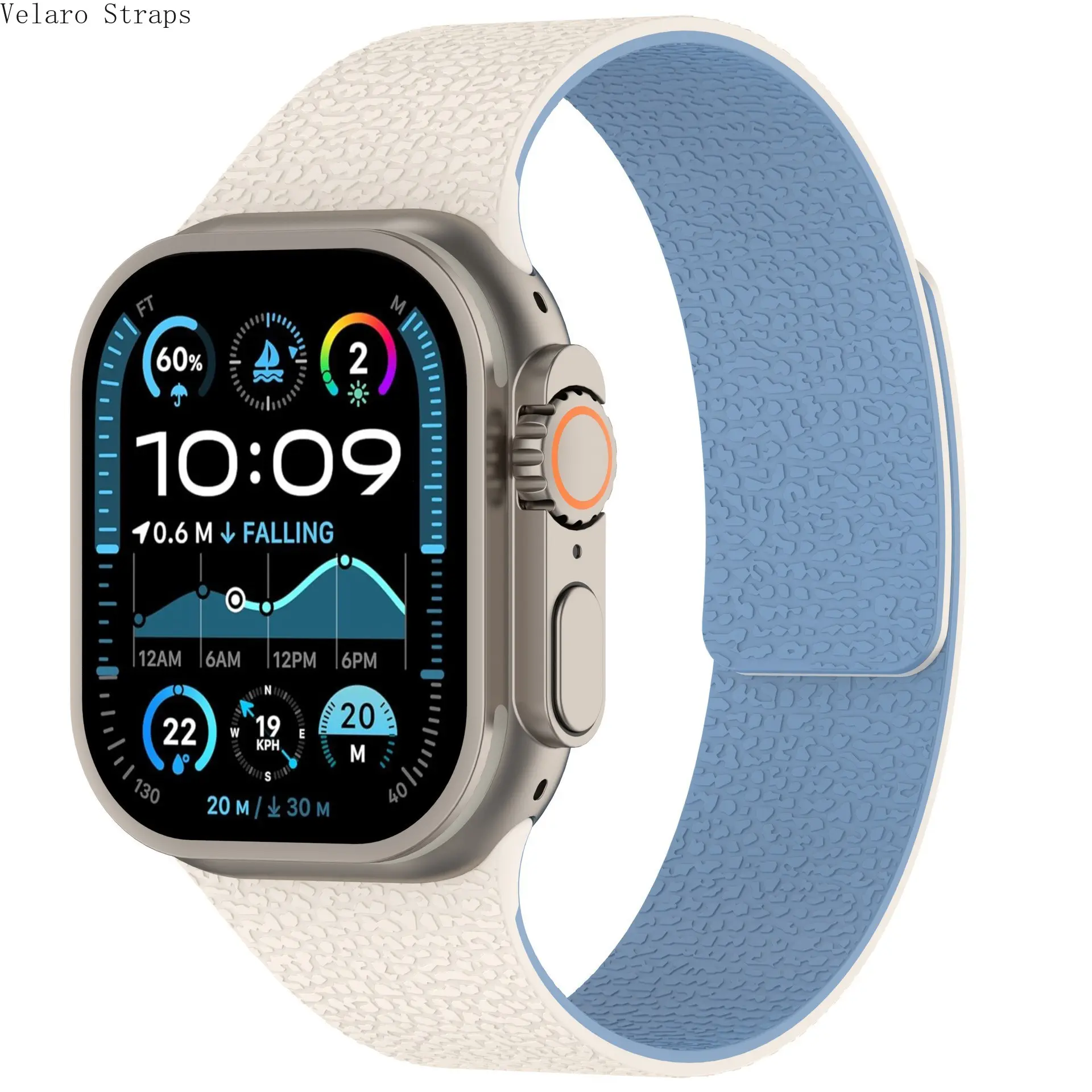 Lychee Texture Magnetic Silicone Band for Apple Watch, Sport Strap for Series 1–11/Ultra/SE (38–49mm)