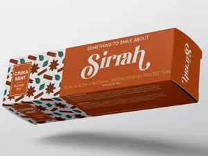 Sirrah Smiles CinnaMINT Toothpaste – Fluoride-Free Cinnamon & Mint, Gentle Daily Clean (3.5 oz)