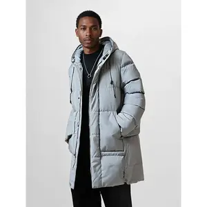 New Mid-Length Cotton Jacket, Autumn and Winter Hooded Thickened Warm Coat for Men, Outdoor Travel, Mountaineering, Hiking, Cycling, Running Long Trench Coats, Thick Jackets, Explorer