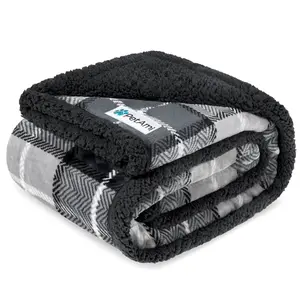 PetAmi Dog Blanket for Small Medium Large Dogs, Pet Bed Blanket Cat Puppy Kitten, Fleece Furniture Couch Cover Protector Sofa Car Crate Kennel, Soft Sherpa Dog Throw Plush Reversible Washable