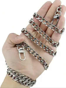 Durable DIY Bag Chain Replacement, Easy Installation Wallet Strap, Perfect Accessory for Handbags & Wallets, Flat Chain for DIY Projects