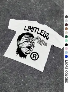 Men's Cartoon & Letter Print Round Neck Pajama Tee, Loose Casual Soft Comfortable Short Sleeve T-shirt for Summer, Men's Sleepwear for Indoor Wear, Menswear