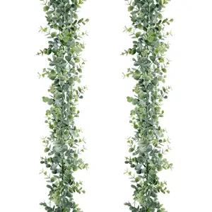 Artificial Eucalyptus Garland Set, 2/3/4/5/6/8 Pieces Hanging Plants, 6 Feet Long for Wedding Arch Backdrop Party Indoor Outdoor Decorative Holiday Decorations