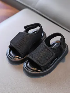 Boy's Velcro Design Sandals, Casual Comfortable Non-slip Breathable Sandals for Daily Wear, Fashionable Shoes for Boys