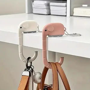 Elephant Design Desk Bag Hook Multifunctional Table Side Hanger | Cute Aesthetic Home Office Desk Organizer for Bags Purses