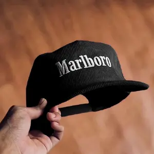 New Marlboro Corduroy Embroidered SnapBack Hat