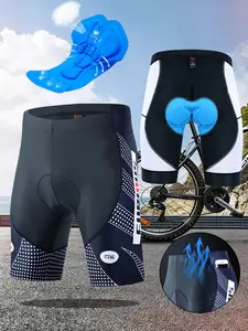 Men's Cycling Shorts with Multiple Pockets, Zipper Mountain Bike Riding Pants, Multifunctional Outdoor Gym Shorts for Activities