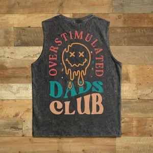 Overstimulated Dads Club Wash Tank Top, Gym Dad Club