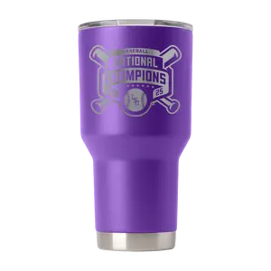 LSU National Champions 2025 30oz Stainless Steel Insulated Laser Etched Vacuum Flask Tumbler