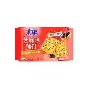 PACIFIC Sesame Fermented Crackers with Dietary Fiber - 16 Individual Packs, 400g - Crispy & Delicious Snack