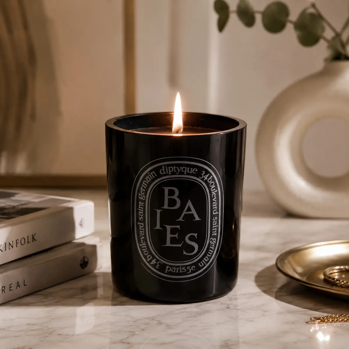 Diptyque Paris Baies Candle (Medium) - Aesthetic Luxury Room Decor & Premium Gift