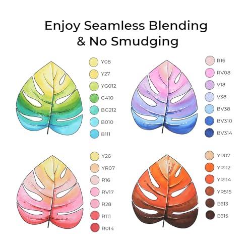 Ohuhu Alcohol Markers:  Chisel & Fine - 320 Colors - Double Tipped Art Markers for Artists Adults Coloring Drawing Sketching Illustration - Refillable - AP Certificated - Oahu Series of Ohuhu - Valentine's Day Gift