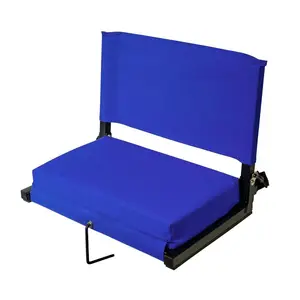 21 x 14 x 16 in. Stadium Chairs for Bleachers with Back Support, Blue