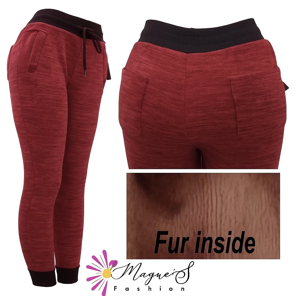 B009-Fleece Winter Time Leggings for Women with Fur Inside Comfortable & Stylish