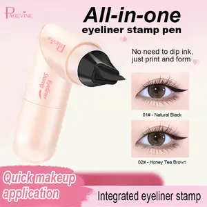 PAGEVINE 1-Piece 90° Bend Eyeliner Stamp Pen (Ink-Free·Precise No Makeup Smudge)｜Long-Lasting Smudge-Proof Quick-Drying Eyeliner｜Black & Brown｜#EyelinerStampPen #InkFreeEyeliner #LongWearSmudgeProofEyeliner