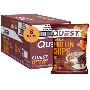 (W)Quest Protein Chips – BBQ Flavor, High Protein, Low Carb, 8-Pack
