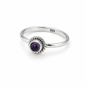 Yaya's One-of-a-Kind Garnet Sterling Silver Ring - Size 8 - ID 079