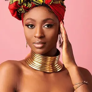 African Collar Necklace Gold Gothic Leather Chunky Chokers Bib Punk National Tribal Statement Necklaces Party Costume Jewelry Accessories for Women
