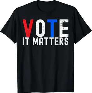 100% Cotton Fashion Garment t-shirt Vote It Matters Men Women Voting Rights T-Shirt mens，black，women，funny，journey，Crew Neck, Short Sleeve,custom clothing patterns.