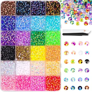One box includes a 3 mm flat resin jelly set with synthetic rhinestones for decoration, including tweezers, adhesive supplies, and a rhinestone applicator pen; perfect for nail art decorations, DIY nails, phone cases, and jewelry DIY projects. Summer vibe