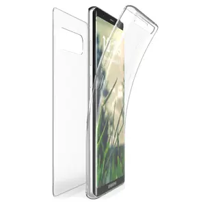 Clear Case for Note 8, 360-Degree Wrap [Full-Body Protection] Transparent TPU Slim Cover [Built-In Screen Guard] for Samsung Galaxy Note 8, SM-N950