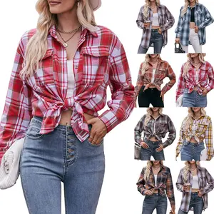 Autumn Winter New Casual Fashion Oversize Loose Plaid Shirt
