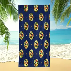Club América Beach Bath Towel, Mexico Soccer Team Logo Print Polyester Beach Towel, Quick Dry & Absorbent UV Protection Towel, Lightweight Portable Towel for Beach Pool Picnic Camping, Ideal Gift for Teens Adults & Soccer Fans