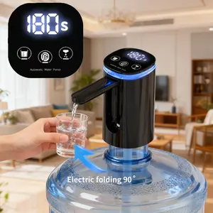 Portable Electric Water Pump, Automatic Folding Spout, Blue LED & Digital Display, 5 Timed Dispensing Modes – for Home, Office, RV, Camping Usb Rechargeable Dispenser Beverage Dispenser
