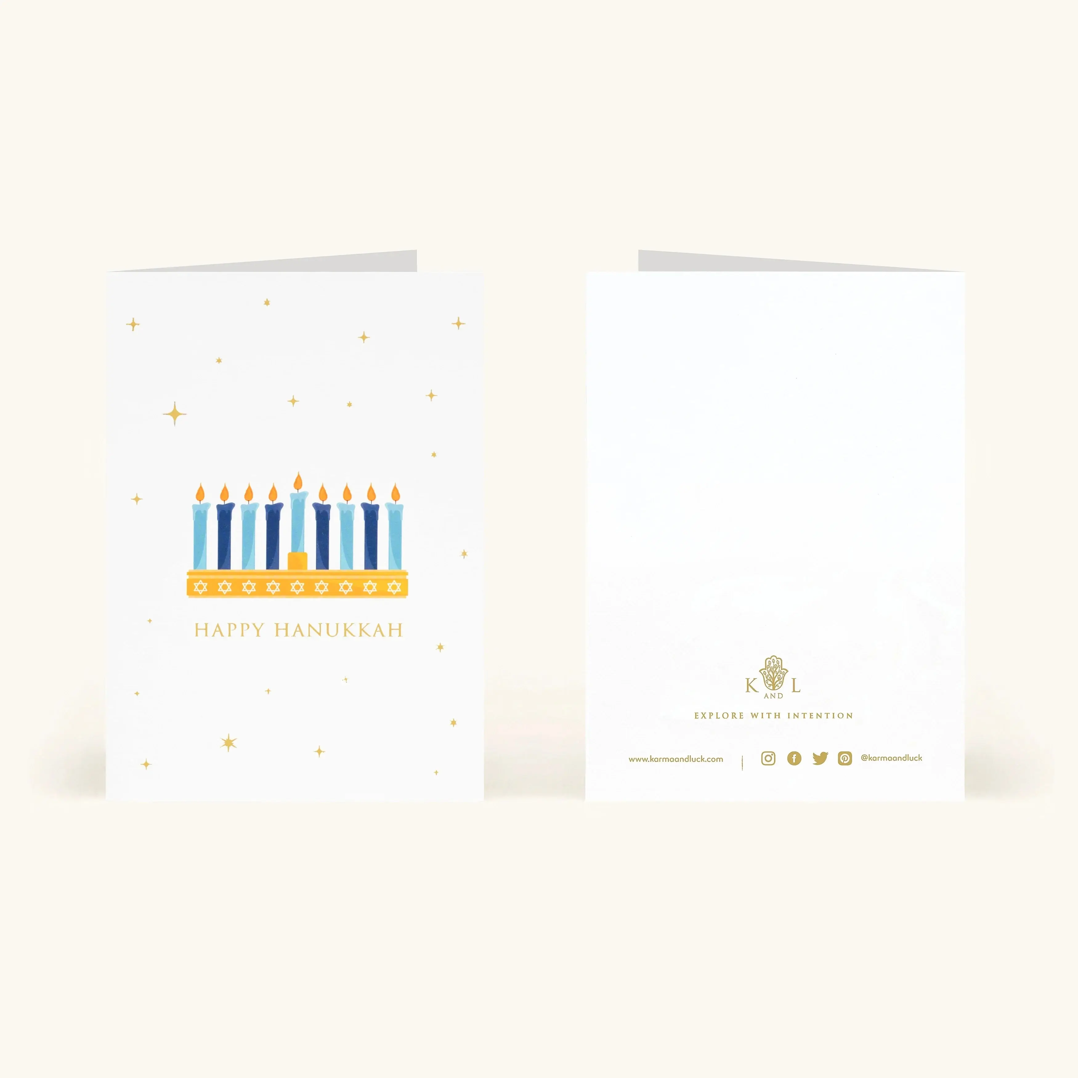 Illuminated Joy Hanukkah Greeting Card
