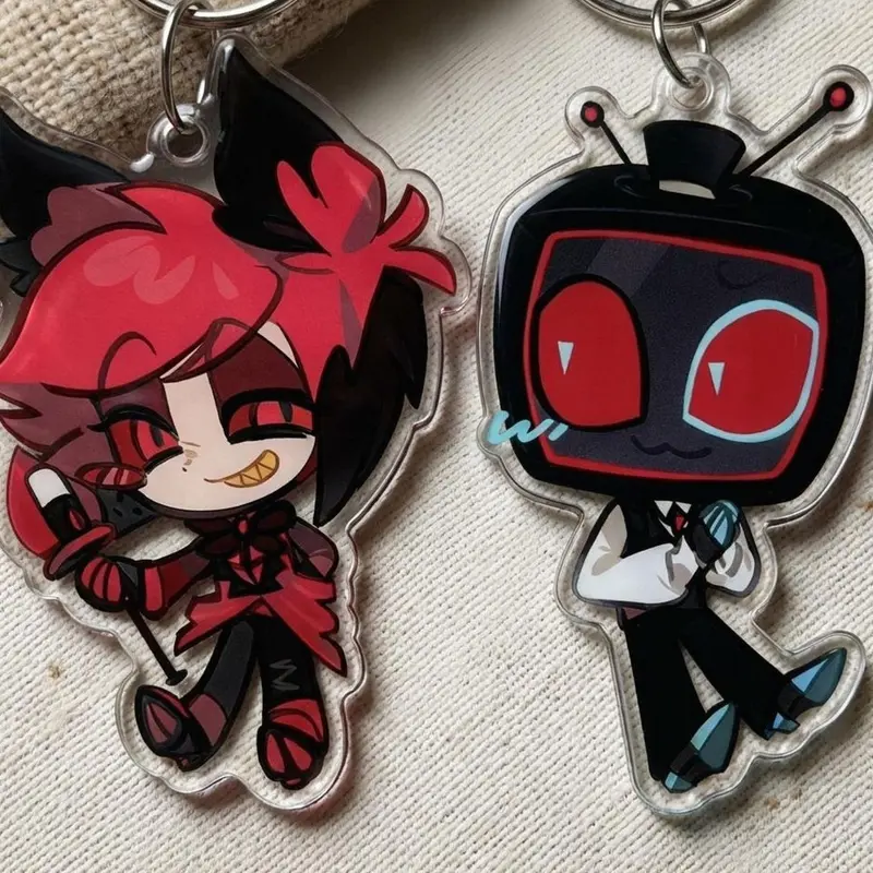 Hazbin Hotel Alastor アラスター バレンタイン キーチェーン hazbin hotel keychain alastor - TikTok Shop
