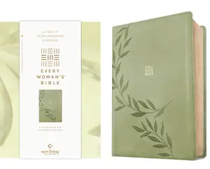 NLT Every Woman's Bible, Filament Enabled (Leatherlike, Olive Branch Green, Red Letter) -- New Living Translation - Bible