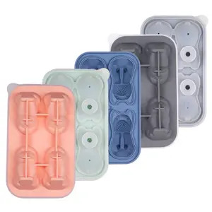 Silicone Ice Cube Clear Ice Hockey Mold Whiskey Ice Cube for Corgi Method and Fighting Dog Pet Use reusable Professional Cocktail