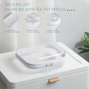 Travel Essential Hardshell Mini Transparent Storage Bag, Compact Travel Organizer Box, Must-Have Accessories for Trips