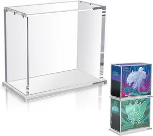 ETB Acrylic Display Case with Dustproof Lid, Clear Protective Box for Elite Trainer Box, Anti-Yellowing Scratch-Resistant Card Collector Storage