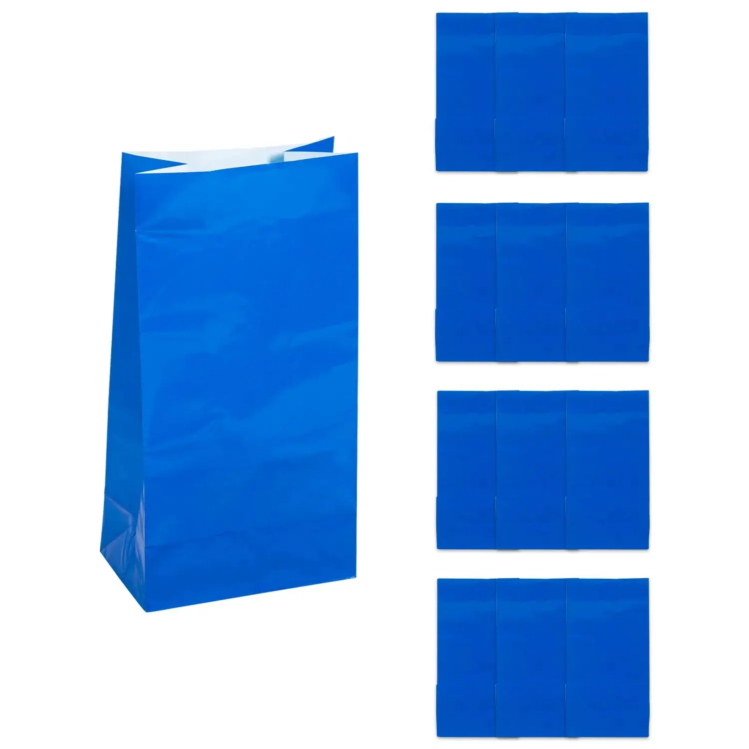 5" x 10" Royal Blue Treat Bags - 12 Pc.