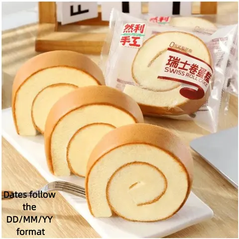 4pcs Ranli Swiss Roll Cake 3oz – Creamy Filling | No Trans Fat | Breakfast Snack Dates follow the DD/MM/YY format  Food Dessert Slice
