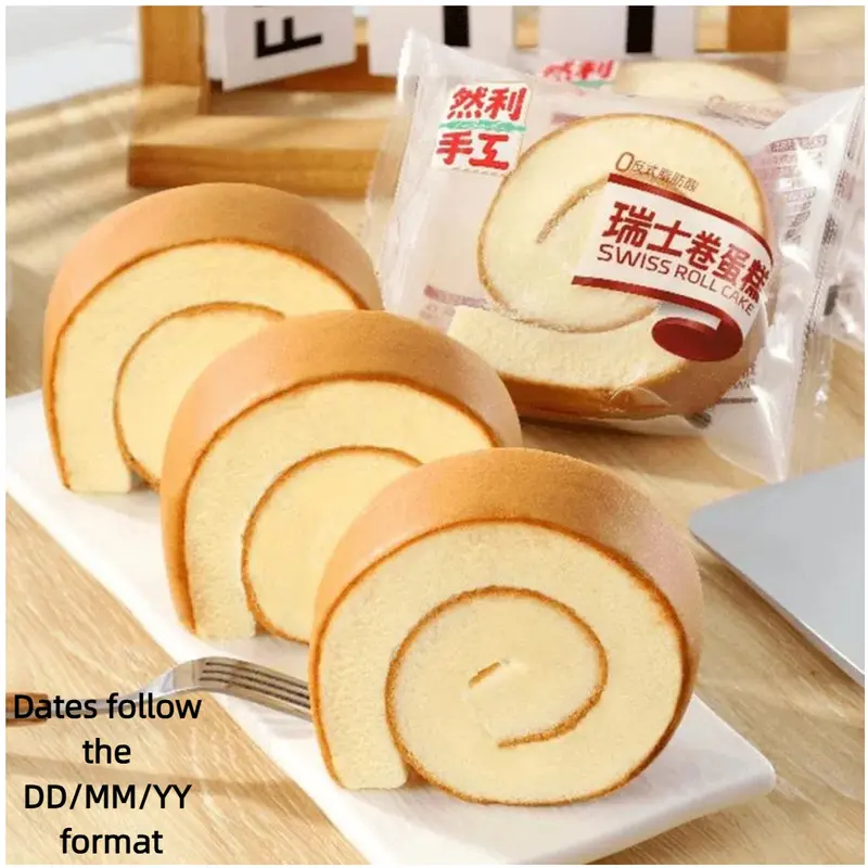 4pcs Ranli Swiss Roll Cake 3oz – Creamy Filling | No Trans Fat | Breakfast Snack Dates follow the DD/MM/YY format  Food Dessert Slice