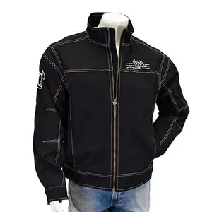 Men's Cowboy Hardware "Barb CH" Black Canvas Jacket