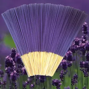 Lavender Incense Stick, 1/5/7/15 Packs 24pcs/pack Natural Handmade Incense Stick, Home Fragrance for Living Room Bedroom Bathroom Office
