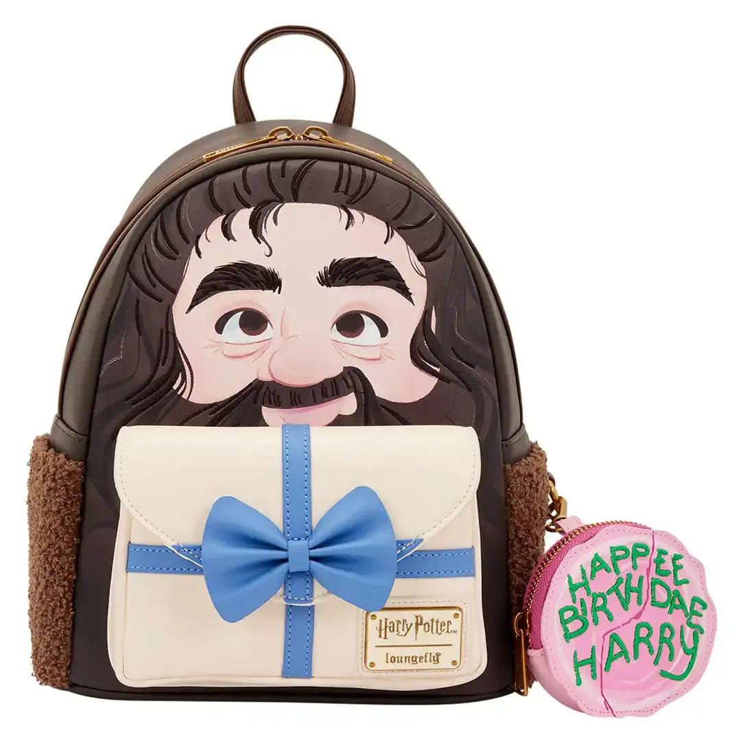 Loungefly Warner Brothers Harry Potter Hagrid Birthday Cake Cosplay Mini Backpack with Coin Bag