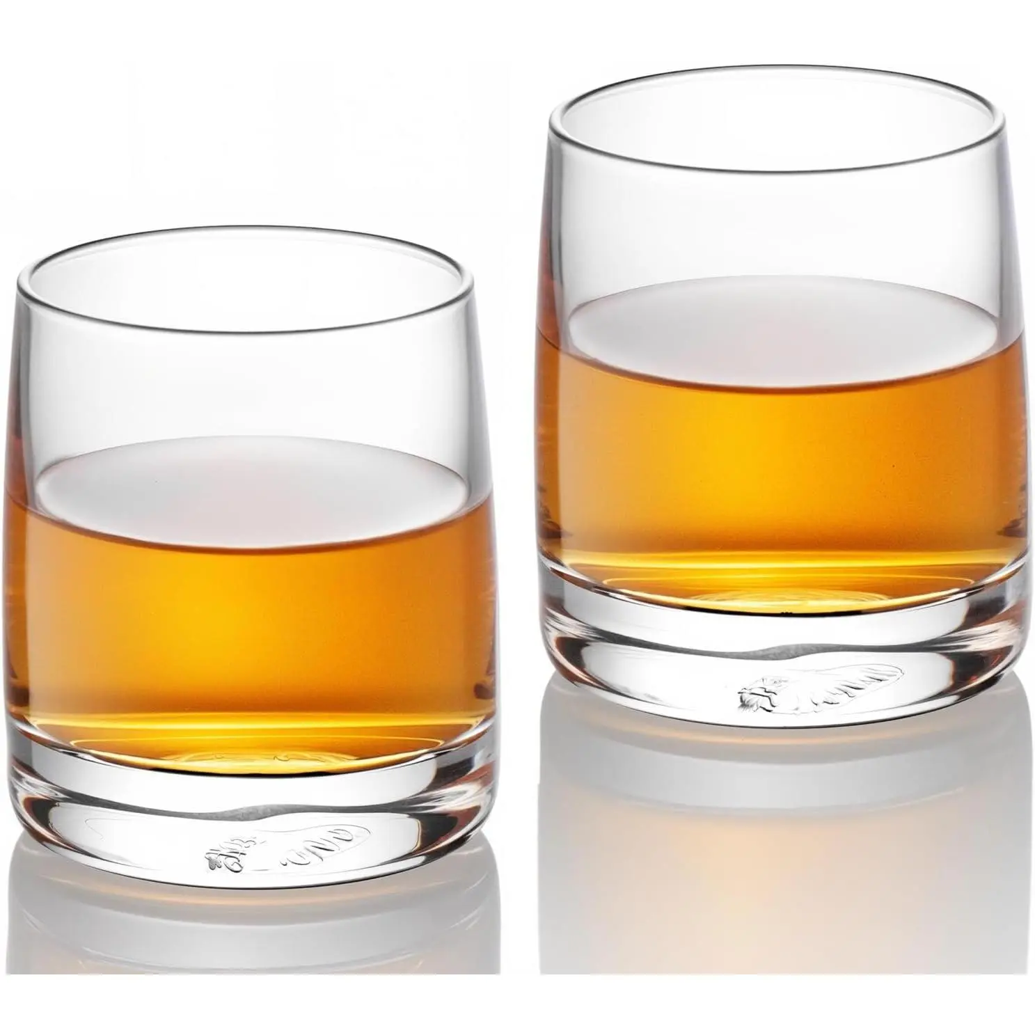 Stemless Shot Glasses Set of 2, 60ml/2oz Clear Espresso Shot Glass with Heavy Base for Bar Restaurants , Small  Shot Glass for , , ,  & Liquors