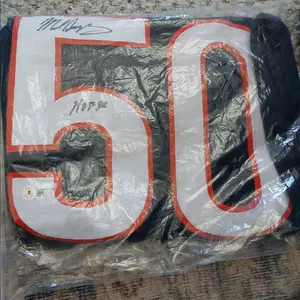 HOF Mike Singletary Autographed jersey w/ QR code