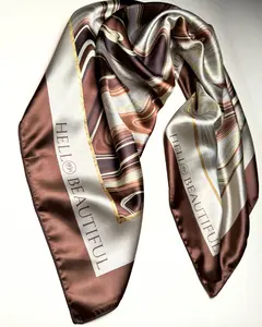 HBH Hello Beautiful Head Scarf - Satin-Like Fabric for Hair Protection and Moisture Lock - Versatile for Curls and Protective Styles